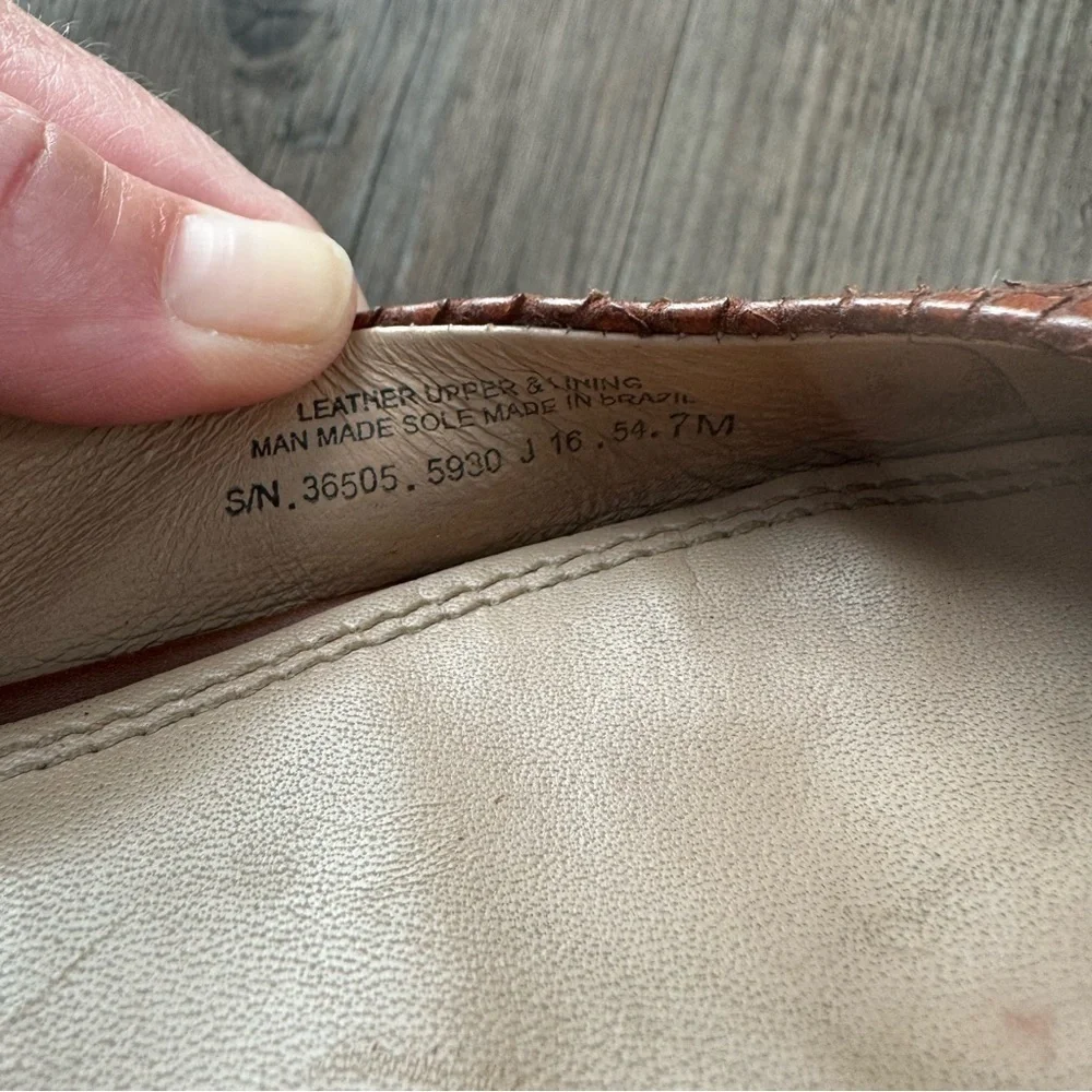 Tory Burch Reptile Brown Ballet Flats Size 7